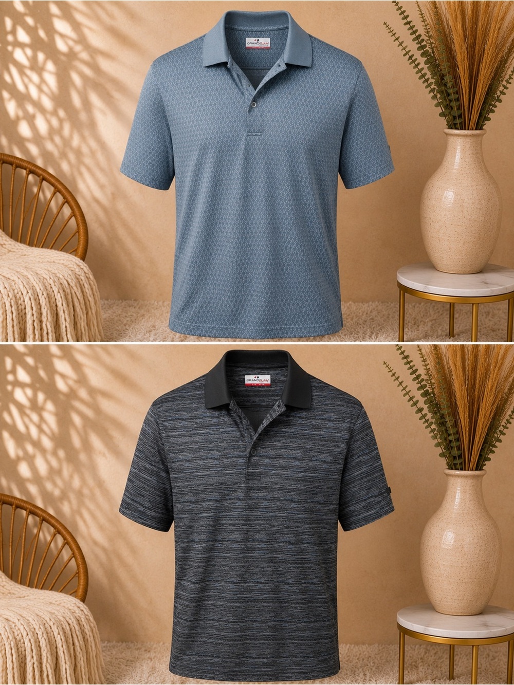 Grand Slam Performance Size Medium Collared Shirt Bundle of Two